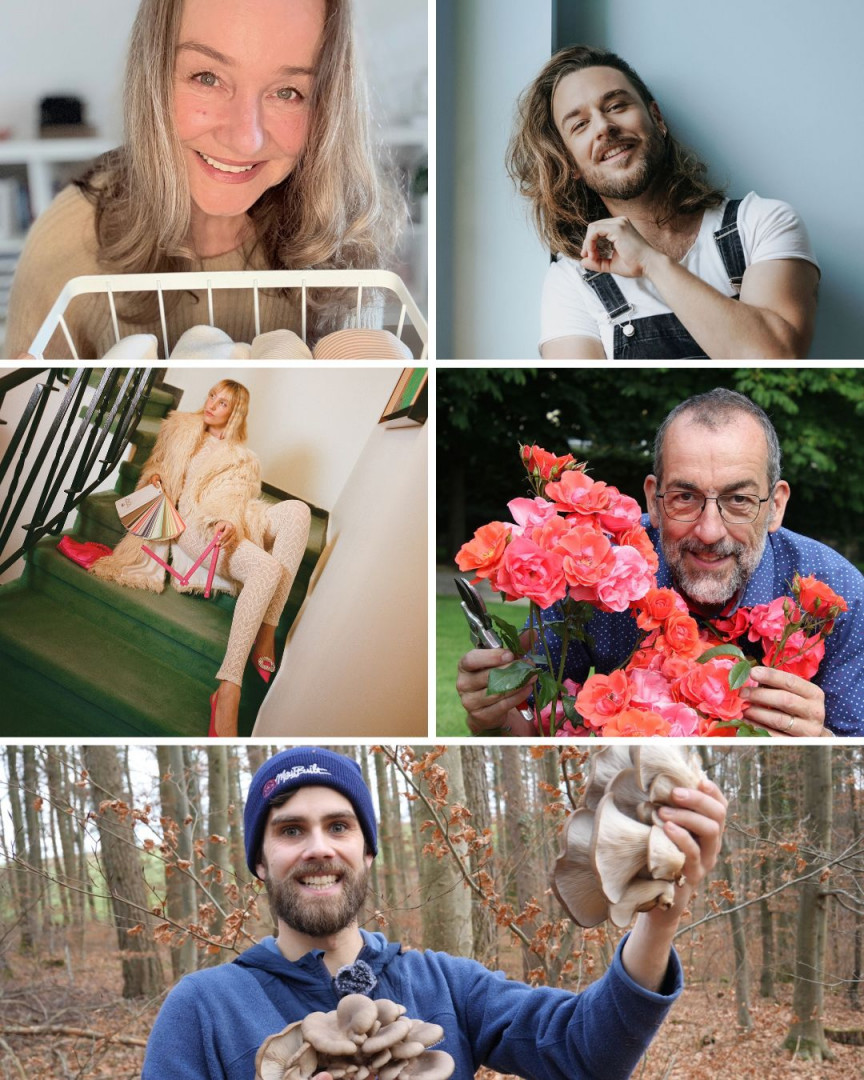 Collage of experts at the fair